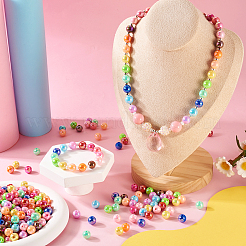 280шт 14 цвета непрозрачные акриловые бусины&nbsp;MACR-TA0001-39