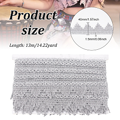 Блестящая кружевная лента из полиэстера&nbsp;OCOR-WH0080-33A