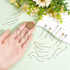 16 шт. 8 серьги-гвоздики в форме куба&nbsp;EJEW-PH0001-26