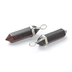 Окрашенные и нагретые натуральные красные тигровые глаза с острыми концами&nbsp;G-M378-01P-A20