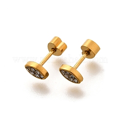 Серьги-гвоздики из нержавеющей стали 304 с ионным покрытием (IP) EJEW-A118-13G-02