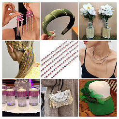 5 ярд цепочки из сплава стекла и страз&nbsp;AJEW-TA0002-49B