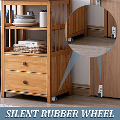 8 шт. оцинкованное железо и резиновое деревянное дверное опорное колесо&nbsp;FIND-OC0013-80B