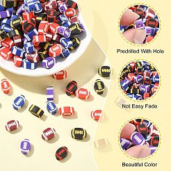 1 пакетик регбийных бусин из полимерной глины ручной работы CLAY-CJ0002-02