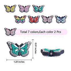 14шт 7 цвета силиконовые бусины JX752A