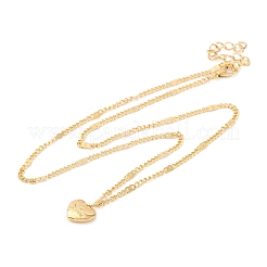 Сплав любовь сердце кулон витая цепь ожерелья для женщин NJEW-M012-01G