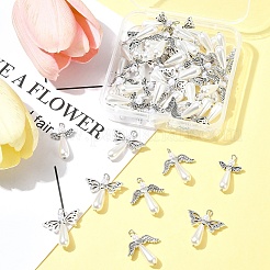 50 шт. 3 подвески в виде ангела из пластика с имитацией жемчуга PALLOY-FS00026