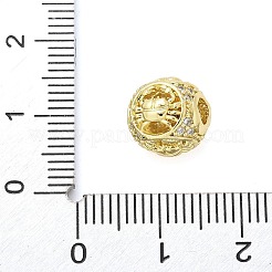 Латунные микро проложить кубического циркония бусы KK-Z095-04G-04