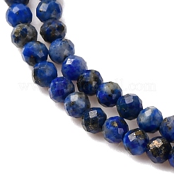 Нитки бусины из натурального ляписа-лазури X-G-D165-B-2mm