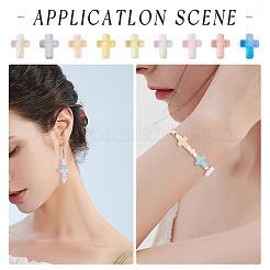 96 шт. 8-х видов градиентных прозрачных акриловых бусин&nbsp;OACR-TA0003-42