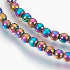 Гальванизировать немагнитных синтетический гематит бисер пряди G-F585-B-4mm