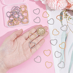 40 шт. 2 цвета 201 соединительные кольца из нержавеющей стали STAS-UN0062-08