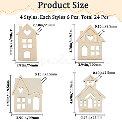 Незаконченные деревянные вырезы WOOD-WH0034-14