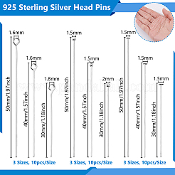 90 шт. 9 стиля латунных штифтов с ушками и головками FIND-GA0007-13