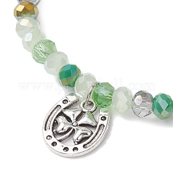 5шт. браслеты с подвесками в виде клевера из сплава&nbsp;BJEW-JB11727