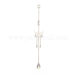 Ab цветное стекло каплевидное окно висит ловцы солнца HJEW-JM00921