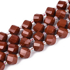 Натуральные красные яшмы бусы пряди G-T144-24A-04