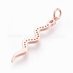 Латунные микро проложить кубического циркония подвески&nbsp;LS-ZIRC-O026-22RG-NR