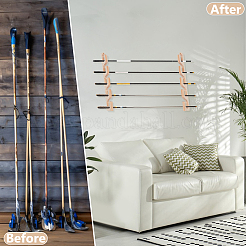 5-уровневые настенные бамбуковые подставки для удочек&nbsp;ODIS-WH0025-256