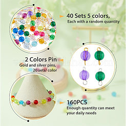 40 комплект 2-х цветных акриловых соединительных подвесок&nbsp;PALLOY-FH0001-87