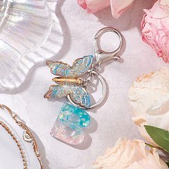 Брелок в форме бабочки из смолы и акрила KEYC-JKC01067-02