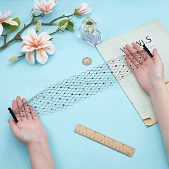 Винтажные сетчатые вуали из полиэстера со стразами для женщин AJEW-WH0596-182B