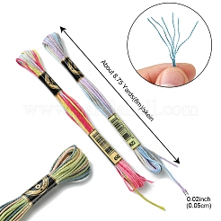 12 моток 6 цвета 6-слойная полиэфирная мулине для вышивания&nbsp;OCOR-FS0001-01B-03