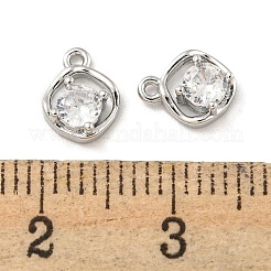 Латунь стекло кулоны KK-L211-014P-01