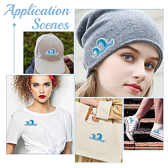 20 шт. компьютерная вышивка полиэстеровые клеевые пришивные нашивки DIY-GF0005-82