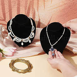 Пластиковые покрытые бархатом подставки для бюстов с ожерельями NDIS-WH0008-01