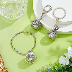 3 шт. 3 стиля колокольчик сплав и железный кулон брелок и браслеты с подвесками наборы&nbsp;DIY-FH0009-60P