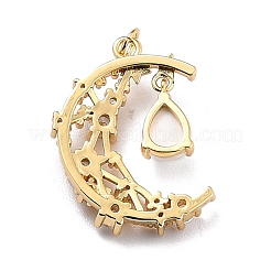 Латунные микро проложить кубического циркония подвески ZIRC-H122-04G-02