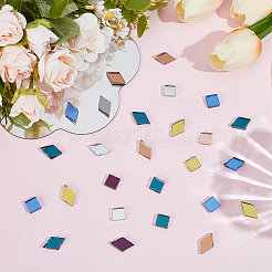 400 шт. 2 стиля ромбовидной и квадратной мозаичной плитки стеклянные кабошоны&nbsp;DIY-DR0002-58