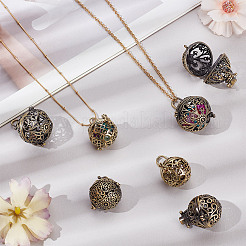 10 шт. 5 стиля подвески из латуни в виде клетки&nbsp;KK-FI0001-11