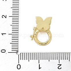 Застежки-твистеры из латуни с микропейвом и прозрачным фианитом&nbsp;KK-P293-02D-G