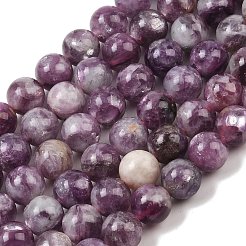 Натуральный лепидолит / пурпурный слюдяный камень бисер пряди G-G160-A01-02A