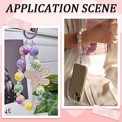 40шт 10 цвета прозрачные акриловые бусины&nbsp;OACR-SC0001-25