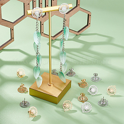 24 шт. 2 цвета фурнитура для сережек-гвоздиков из нержавеющей стали 304&nbsp;STAS-UN0040-82