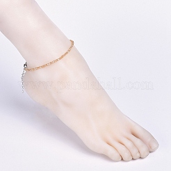 Electroplate стеклянные бусы сандалеты AJEW-AN00279-05