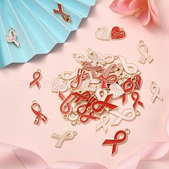 60 шт. 12 стиля светло-золотистые подвески из цинкового сплава с эмалью&nbsp;ENAM-CJ0003-59