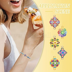 25 шт. 5-цветные подвески-соединители из сплава&nbsp;FIND-YW0011-78