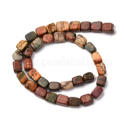 Нити бусин из натурального камня пикассо/полихромной яшмы G-B155-D10