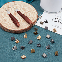 80 шт. 4-х цветные латунные ленточные обжимные наконечники KK-PH0001-74