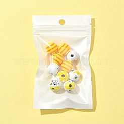 10 шт. 4 стиля европейские бусины с принтом из натурального дерева WOOD-FS0001-16