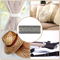 Полиэфирные жаккардовые ленты в форме ромбов&nbsp;OCOR-WH0082-141B