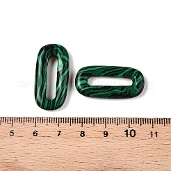 Овальные подвески из синтетического малахита&nbsp;G-N342-105I