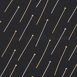 40 шт. 2 цвета 925 булавки с шарообразной головкой из стерлингового серебра STER-BBC0006-39