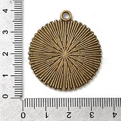 Тибетский стиль плоские круглые литые сеттинги подвеска кабошон X-TIBEP-Q045-031AB-NR