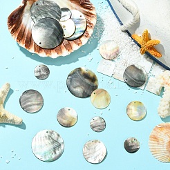 6 шт. черные подвески-ракушки для губ&nbsp;SSHEL-YW0001-13A