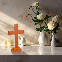 Украшения в виде креста из соснового дерева&nbsp;AJEW-WH0083-30B